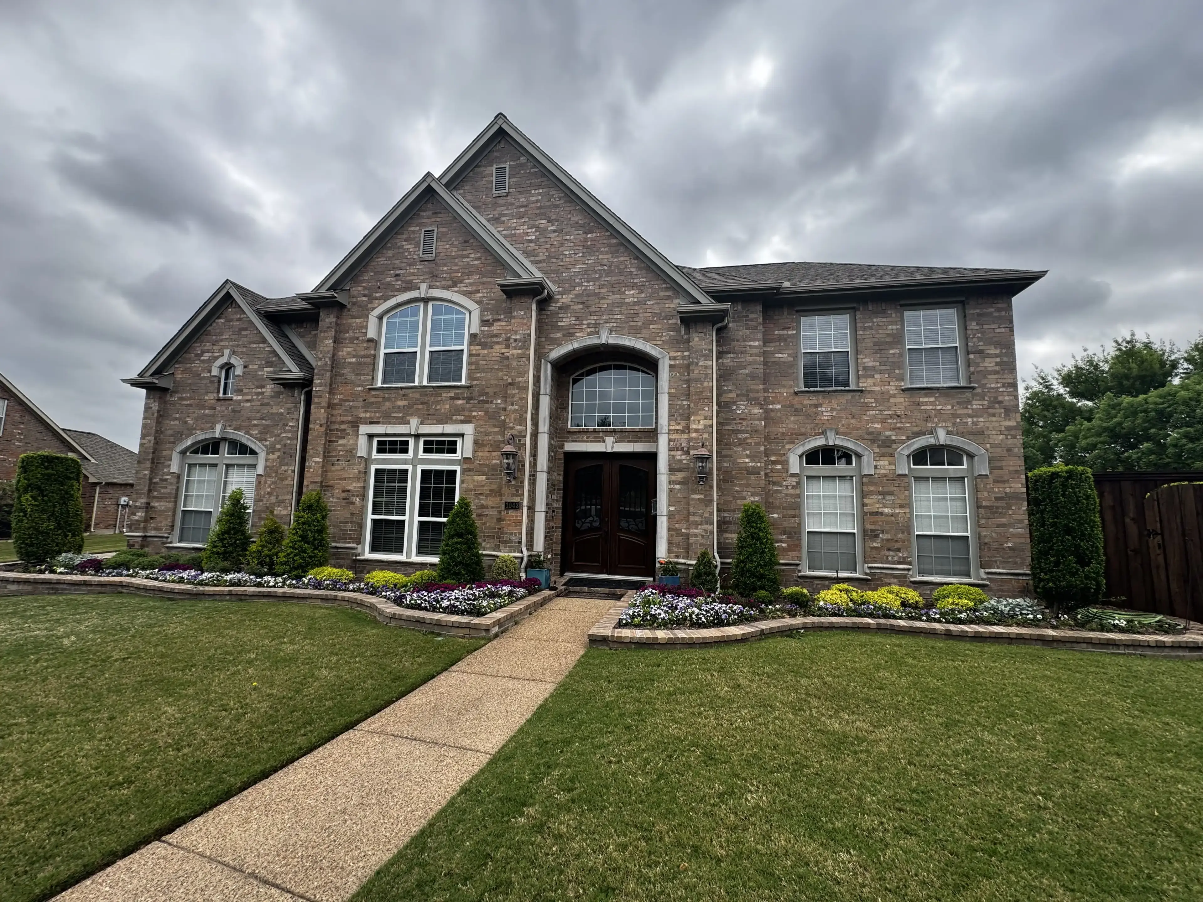 Home exterior before professional repaint