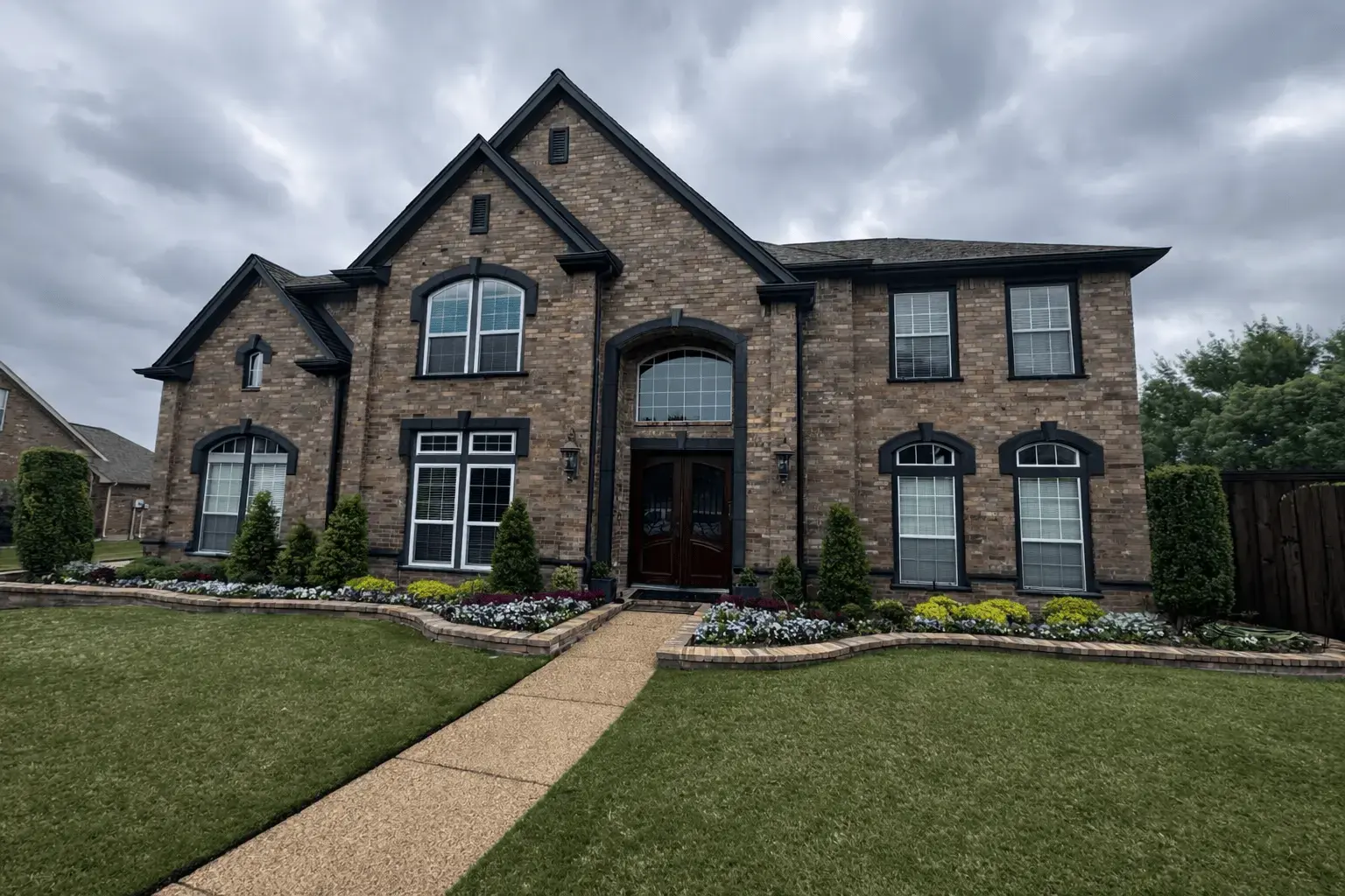 Exterior of a home with professional paint finish